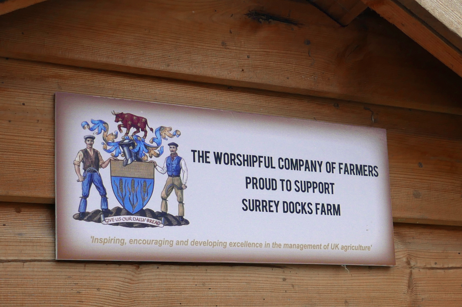 WCF sign at Surrey Docks farm